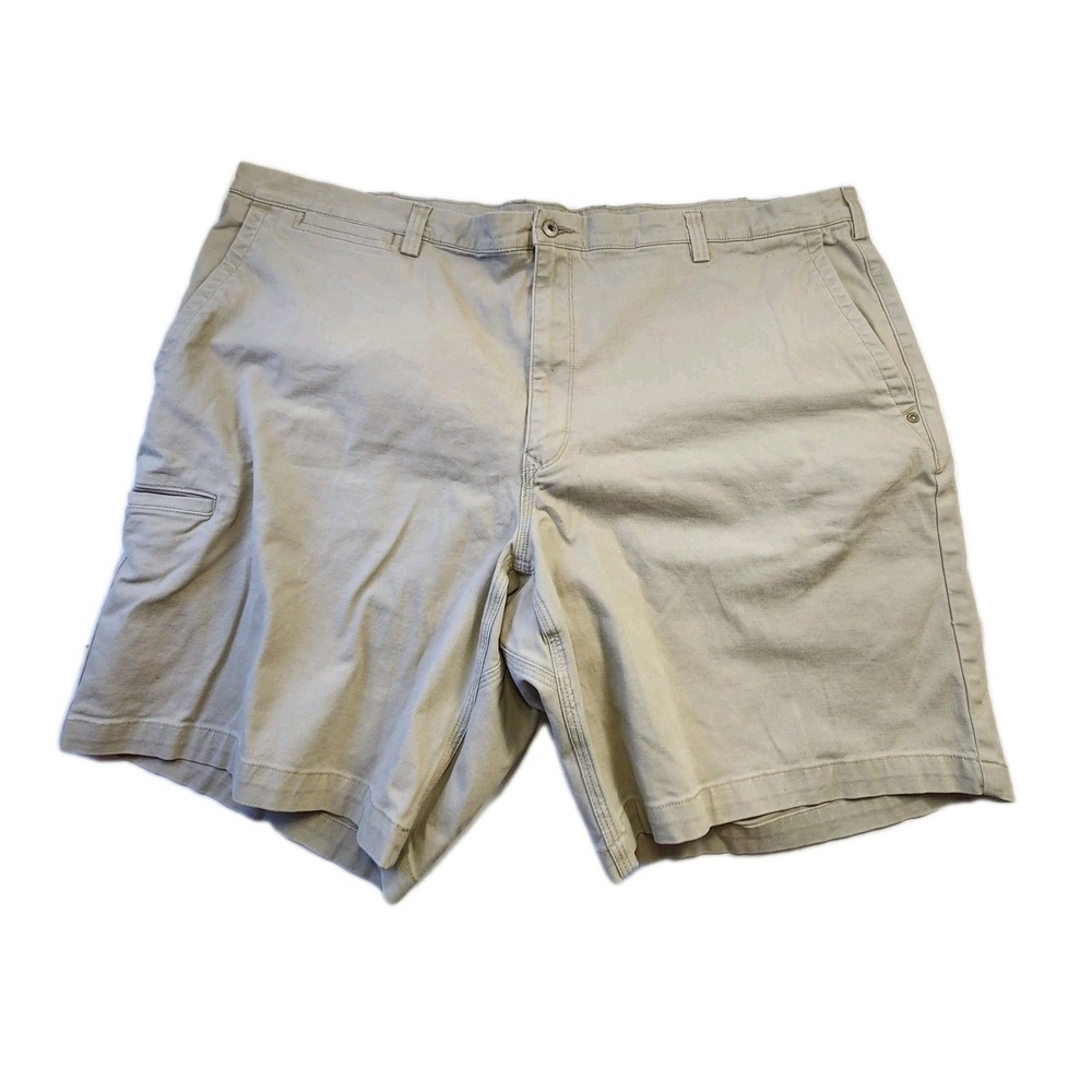 Duluth Trading Flex Ballroom Khakis Shorts Mens 48 Beige  Canvas Workwear Hiking